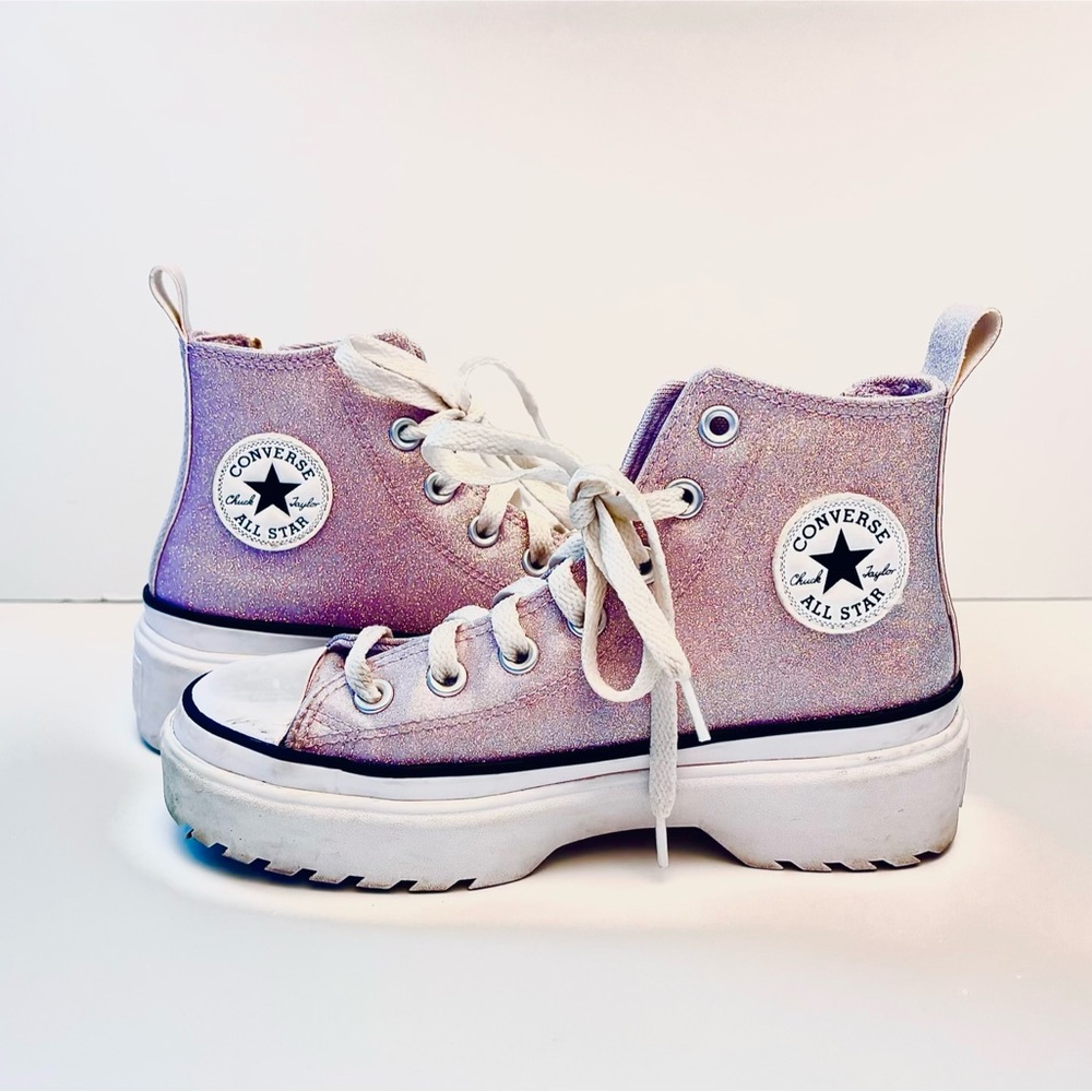 Converse Kids' All Star High-Top Sneakers - Pink Glitter